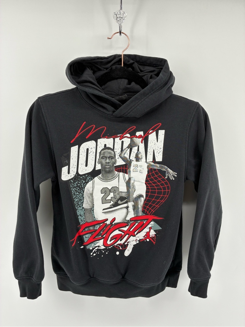 YOUTH Jordan Flight Graphic Black Hoodie - Michael Jordan
